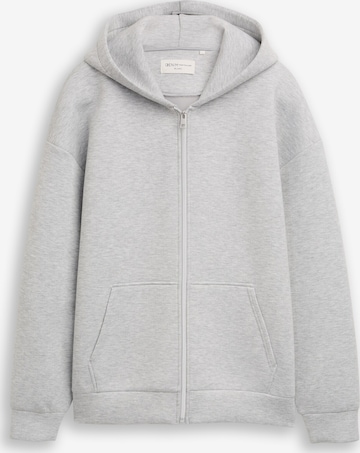 Veste de survêtement TOM TAILOR DENIM en gris : devant