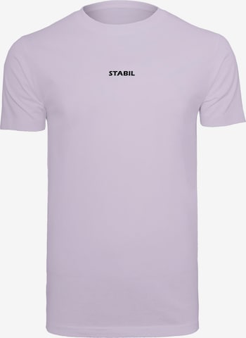 Merchcode Shirt 'Stabil' in Lila: voorkant