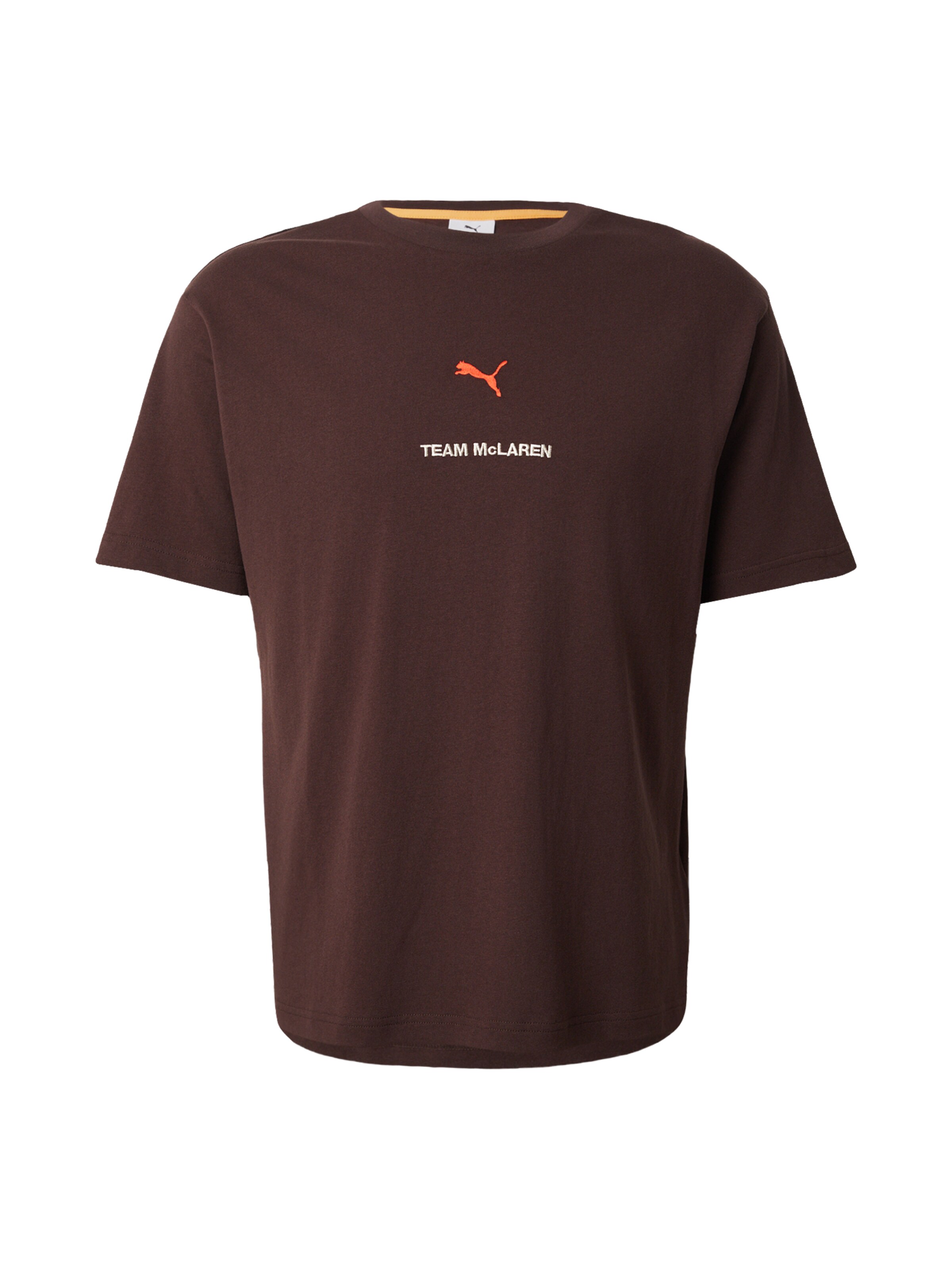 PUMA T-Shirt 'McLaren Racing' in S in schoko / hellrot / schwarz / offwhite, Produktansicht