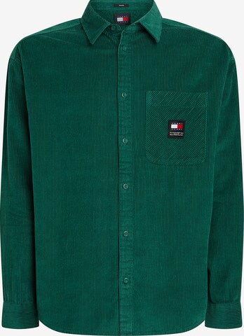 Tommy Jeans Comfort fit Button Up Shirt in Green: front