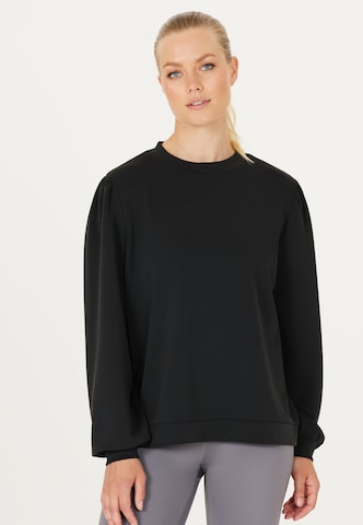 Athlecia Sportief sweatshirt 'Jillnana' in Zwart: voorkant