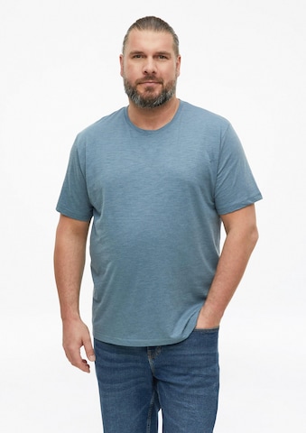 s.Oliver Men Big Sizes Shirt in Blue: front