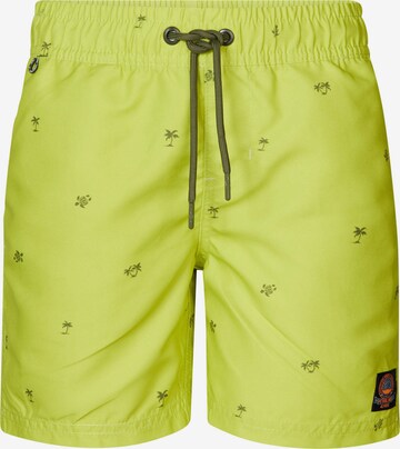 Petrol Industries Board Shorts in Green: front