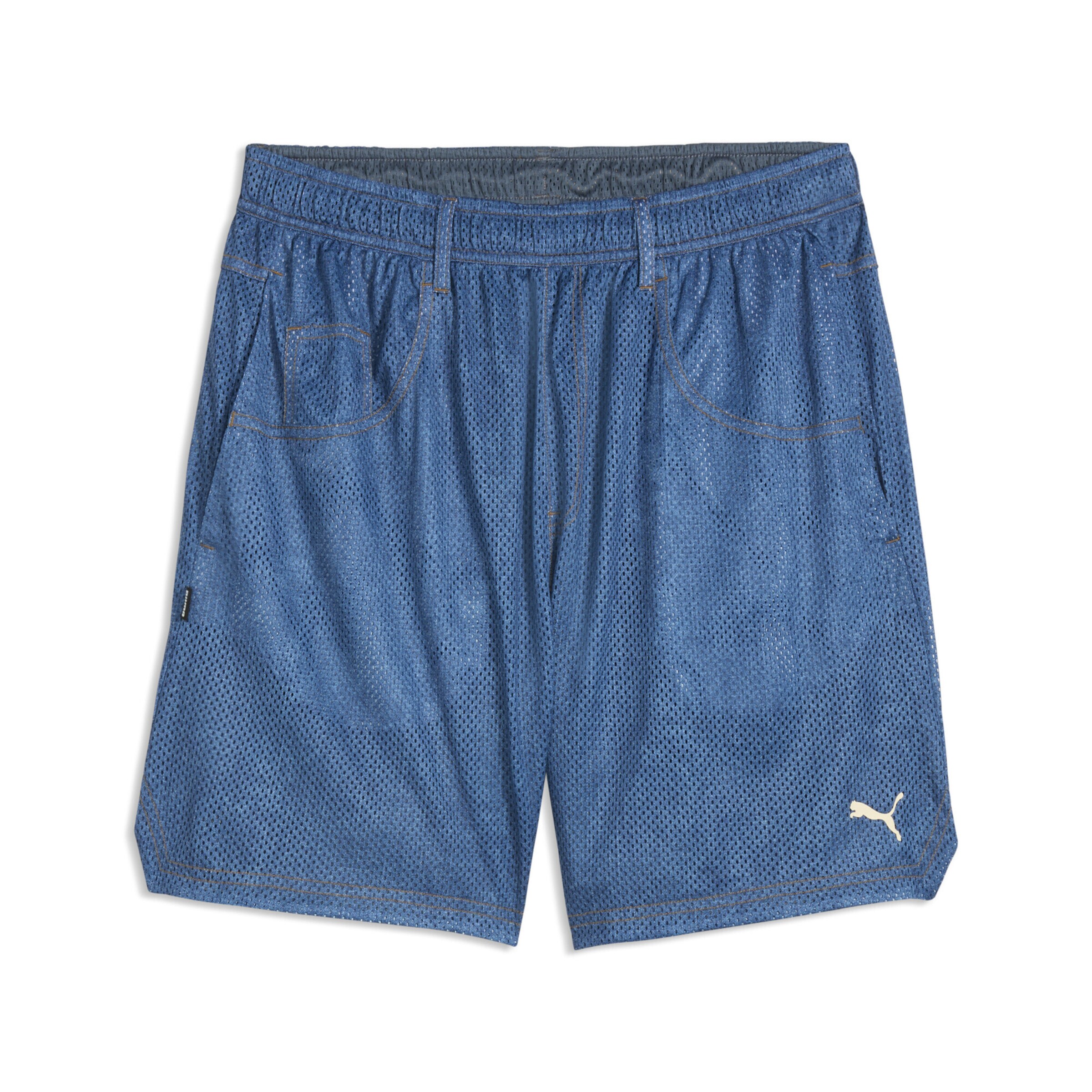 PUMA Regular Sportbroek in Blauw: voorkant