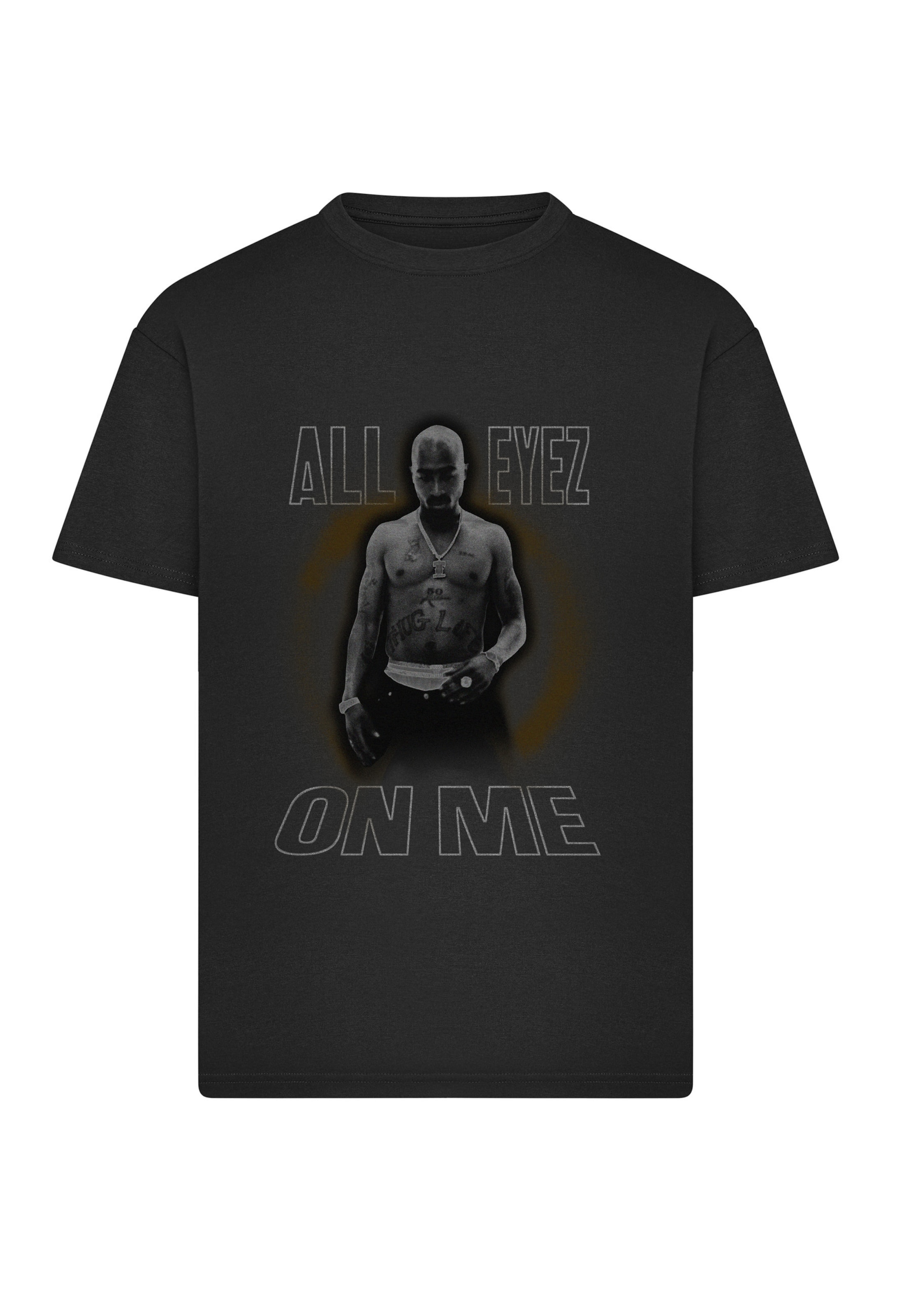 Maglietta '2Pac All Eyez On Me' di Merchcode in nero: frontale