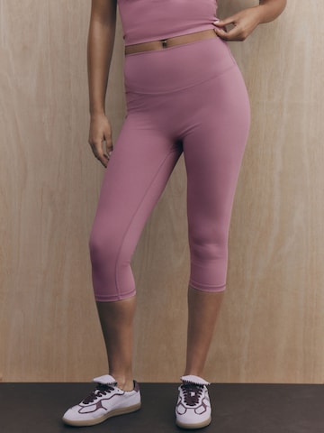 Skinny Leggings di self. in rosa: frontale