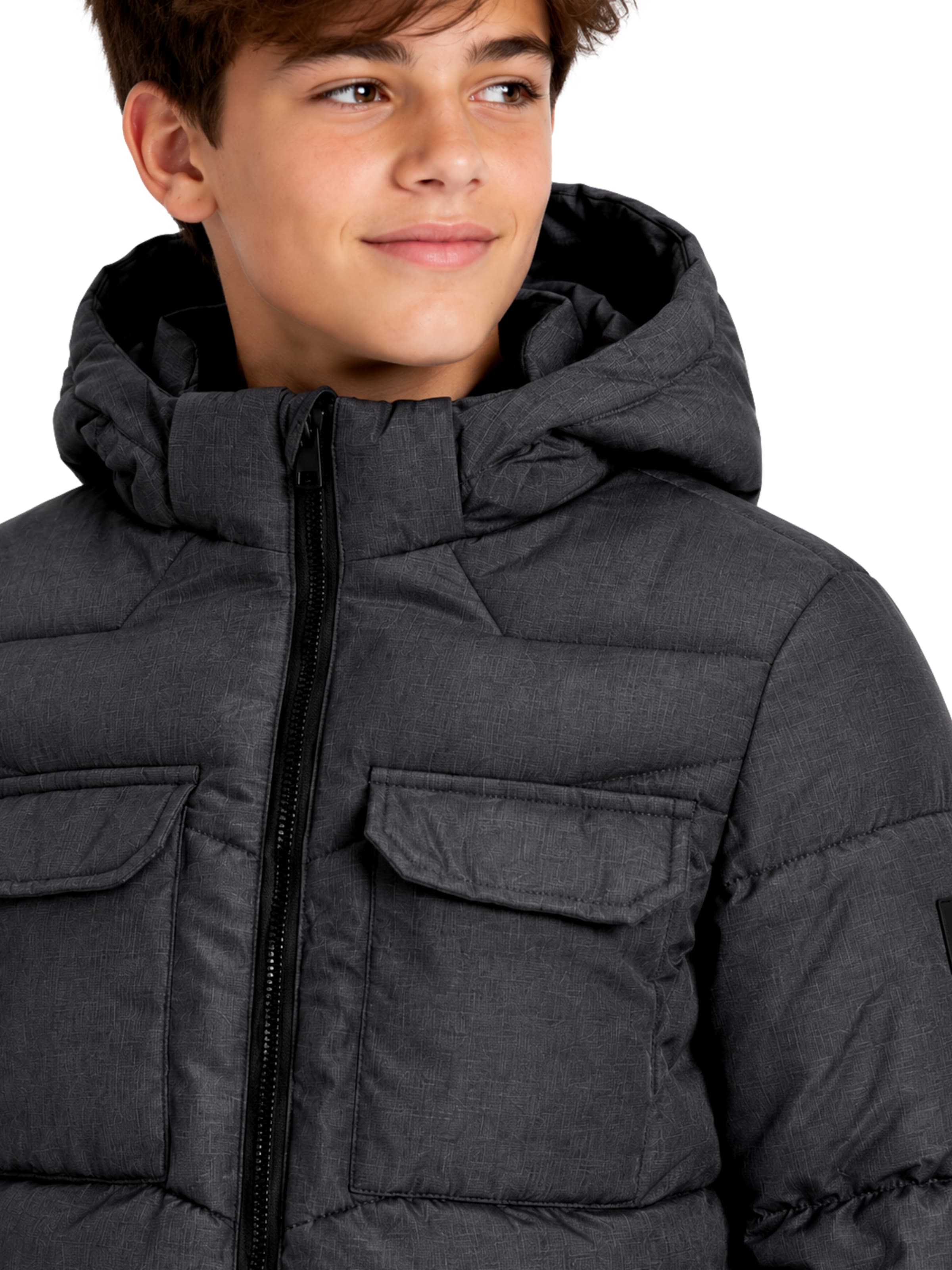 Jack & Jones Junior Zimní bunda 'Mason' – šedá