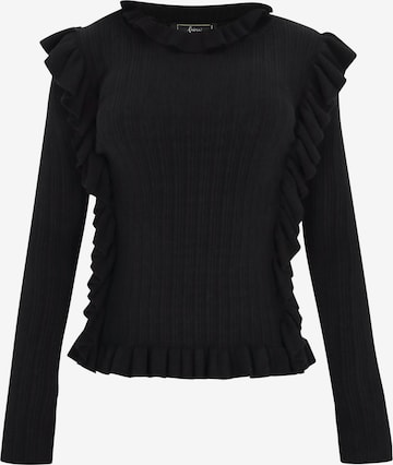 Pull-over faina en noir : devant