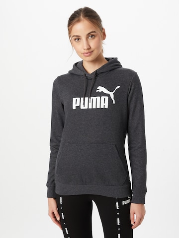 PUMA Sportsweatshirt 'ESSENTIAL Logo Hoodie' in Grau: predná strana