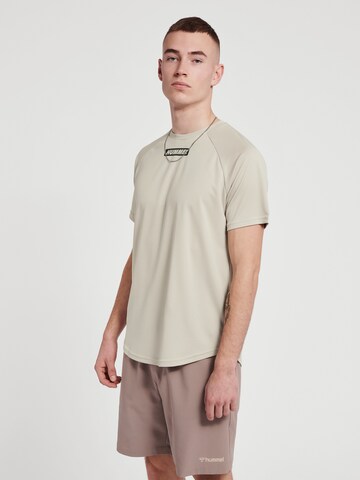 Hummel - Camisa funcionais 'Topaz' em bege: frente