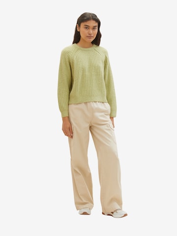 TOM TAILOR DENIM Sweater in Green