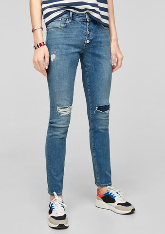 s.Oliver Slimfit Jeans in Blauw: voorkant