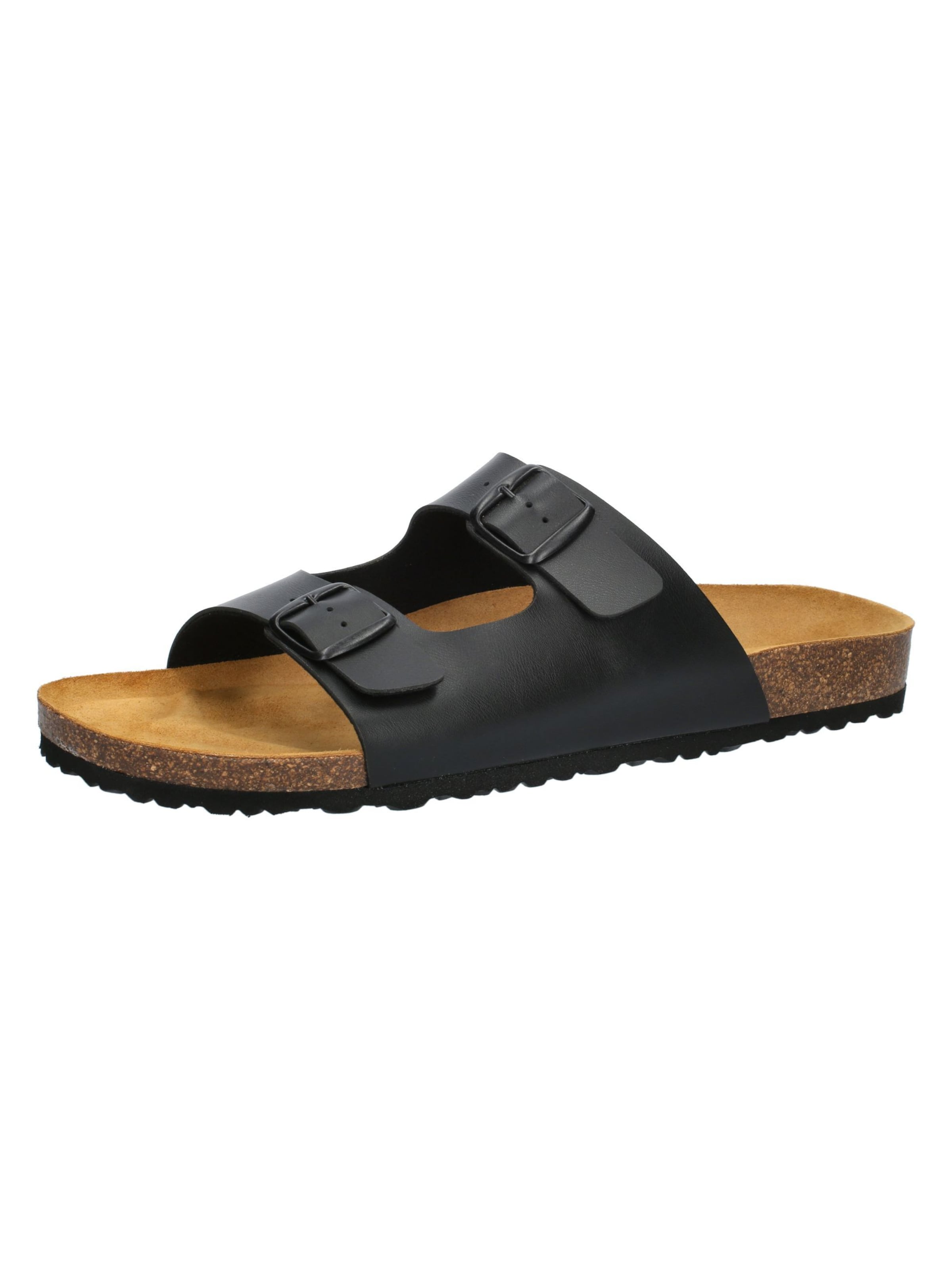 LICO Pantolette in Schwarz: Vorderseite