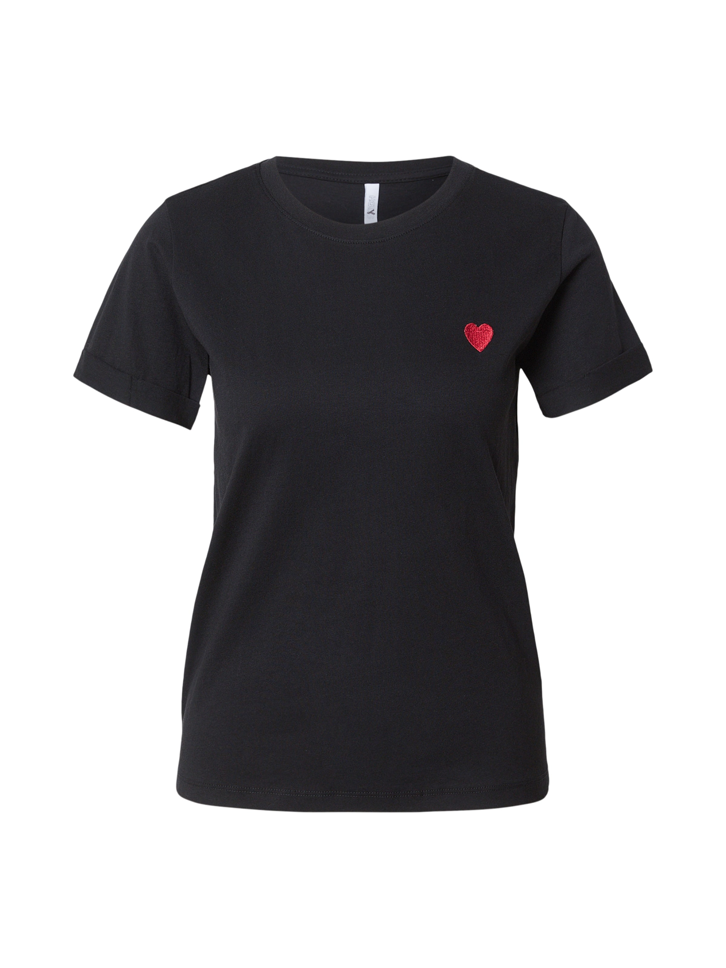 Hailys T-shirt 'Lo44ve' en rouge / noir, Vue avec produit