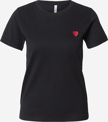 T-shirt 'Lo44ve' Hailys en noir : devant