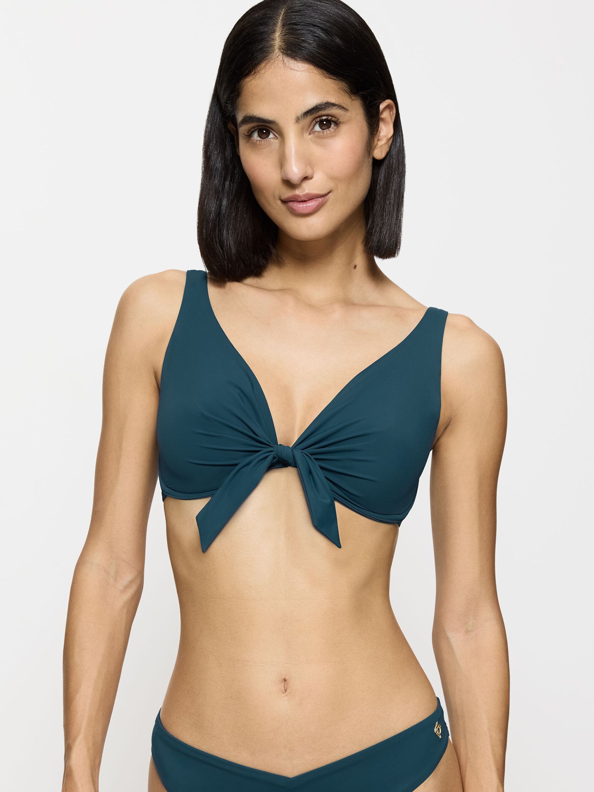 TRIUMPH Triangle Bikini Top ' Summer Twist ' in Green: front