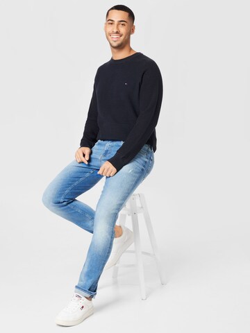 TOMMY HILFIGER Pullover 'SPRING GRID' in Blau