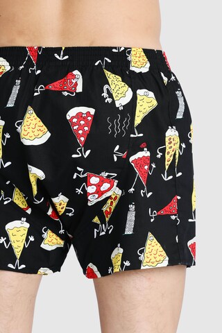 Lousy Livin Boxershorts 'Pizza & Chilli' in Schwarz