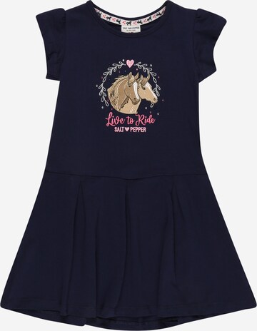 SALT AND PEPPER Dress 'Horse Club' in Blue: front