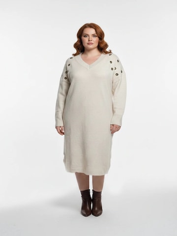 Shape Of You Knit dress in Beige