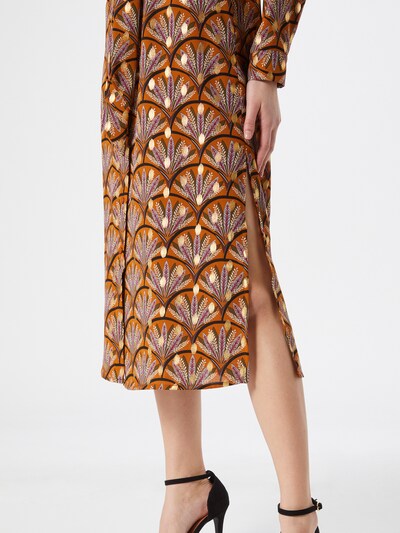 Vila Kleid Zino In Senf Gold Lila Orange About You