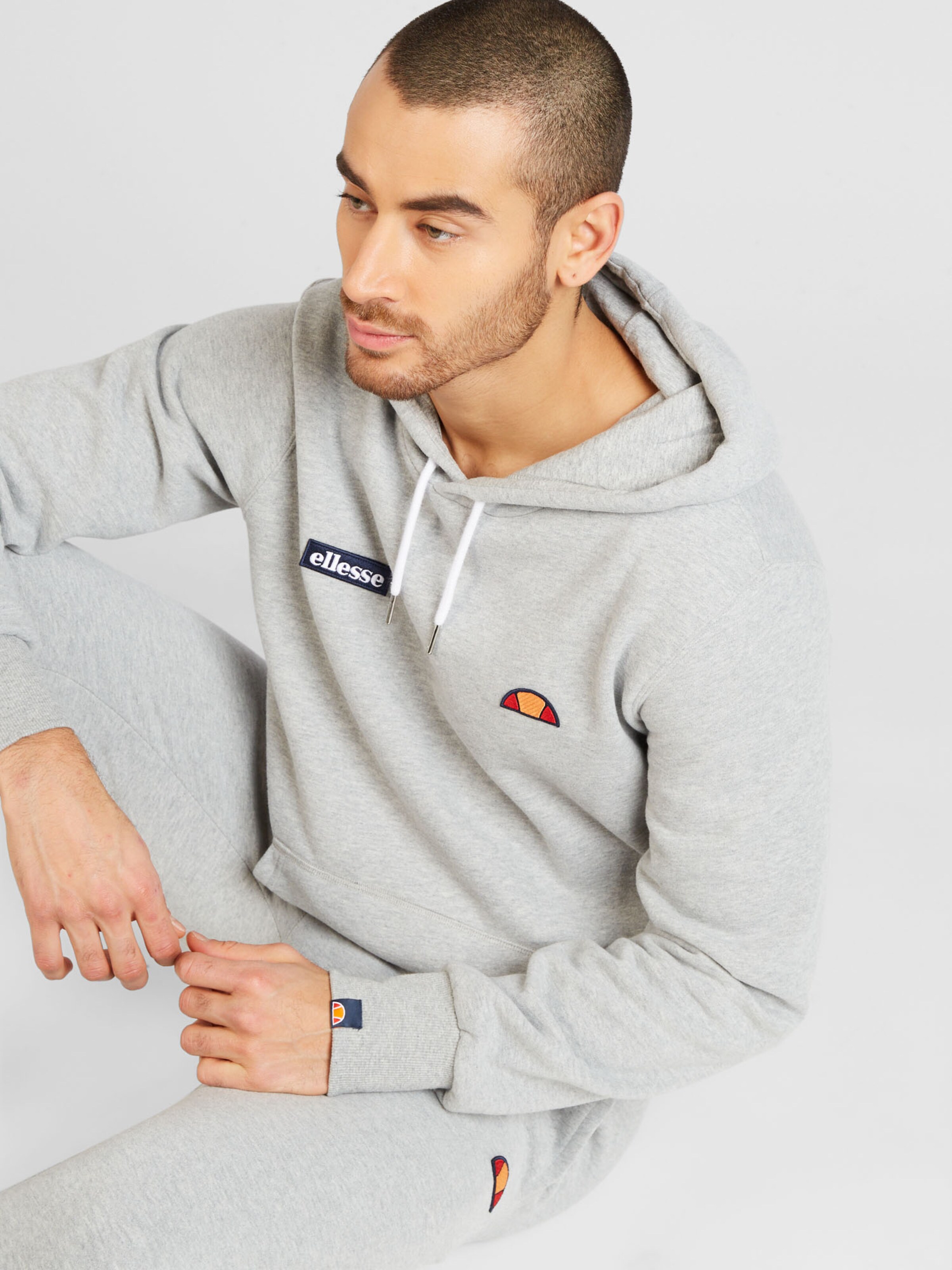 ELLESSE Sweatsuit 'Traccota' in Mottled Grey | ABOUT YOU