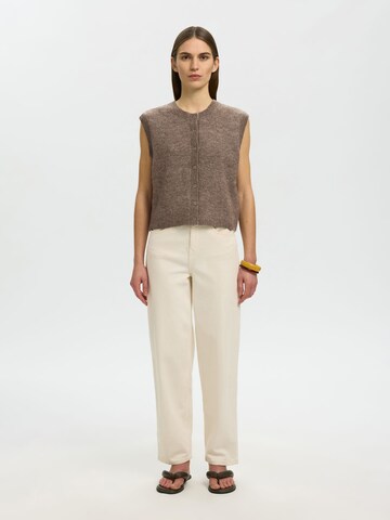 SELECTED Strickweste 'SLFLulu' in Braun