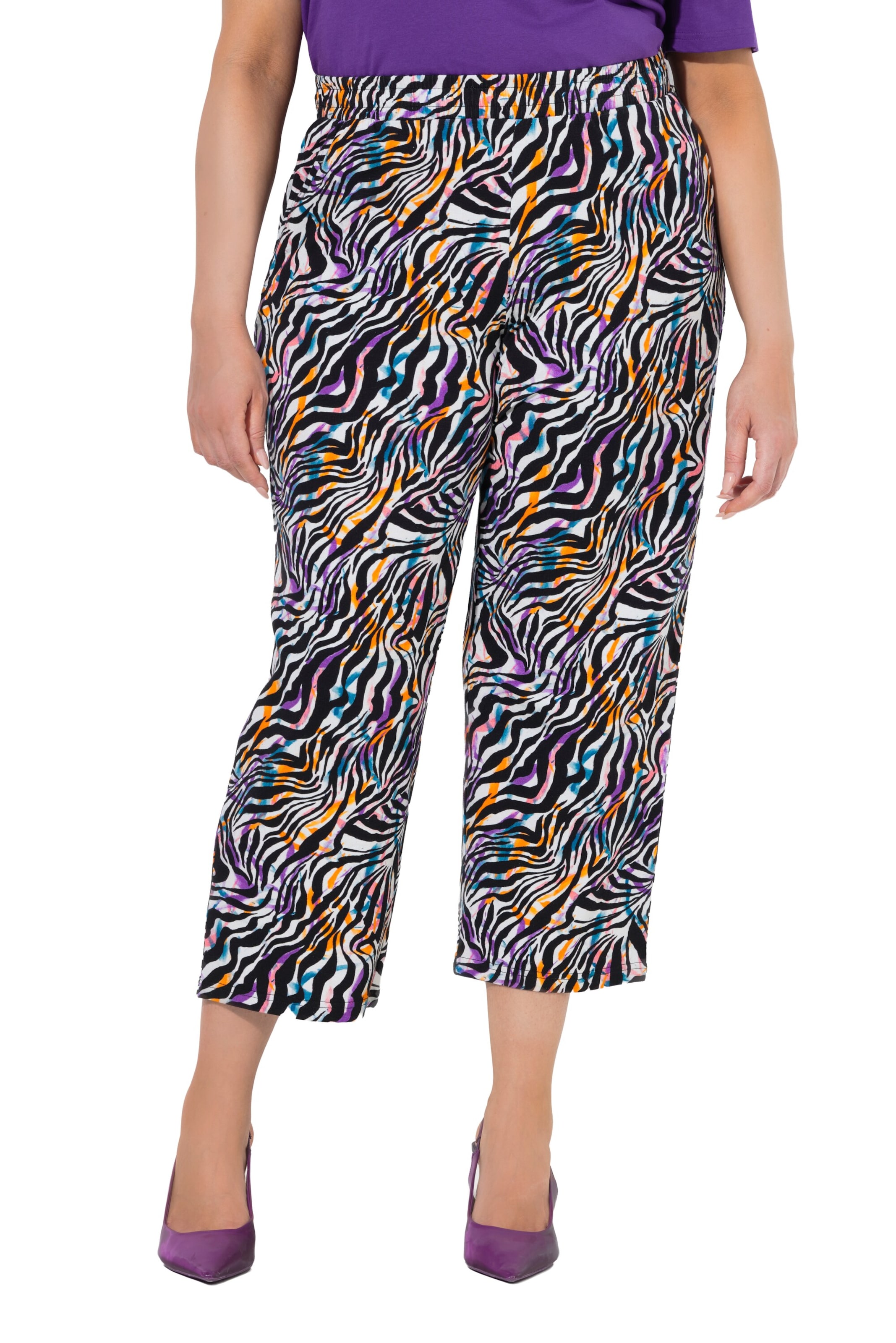 Ulla Popken Regular Broek in Gemengde kleuren: voorkant