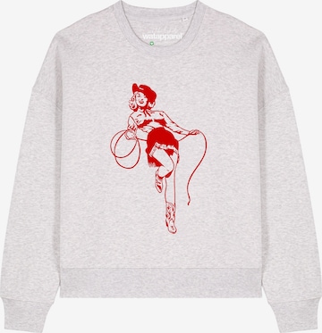 Sweat-shirt 'Cowgirl ' Watapparel en gris : devant