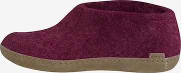 Glerups Slipper 'Ledersohle' in Purple: front