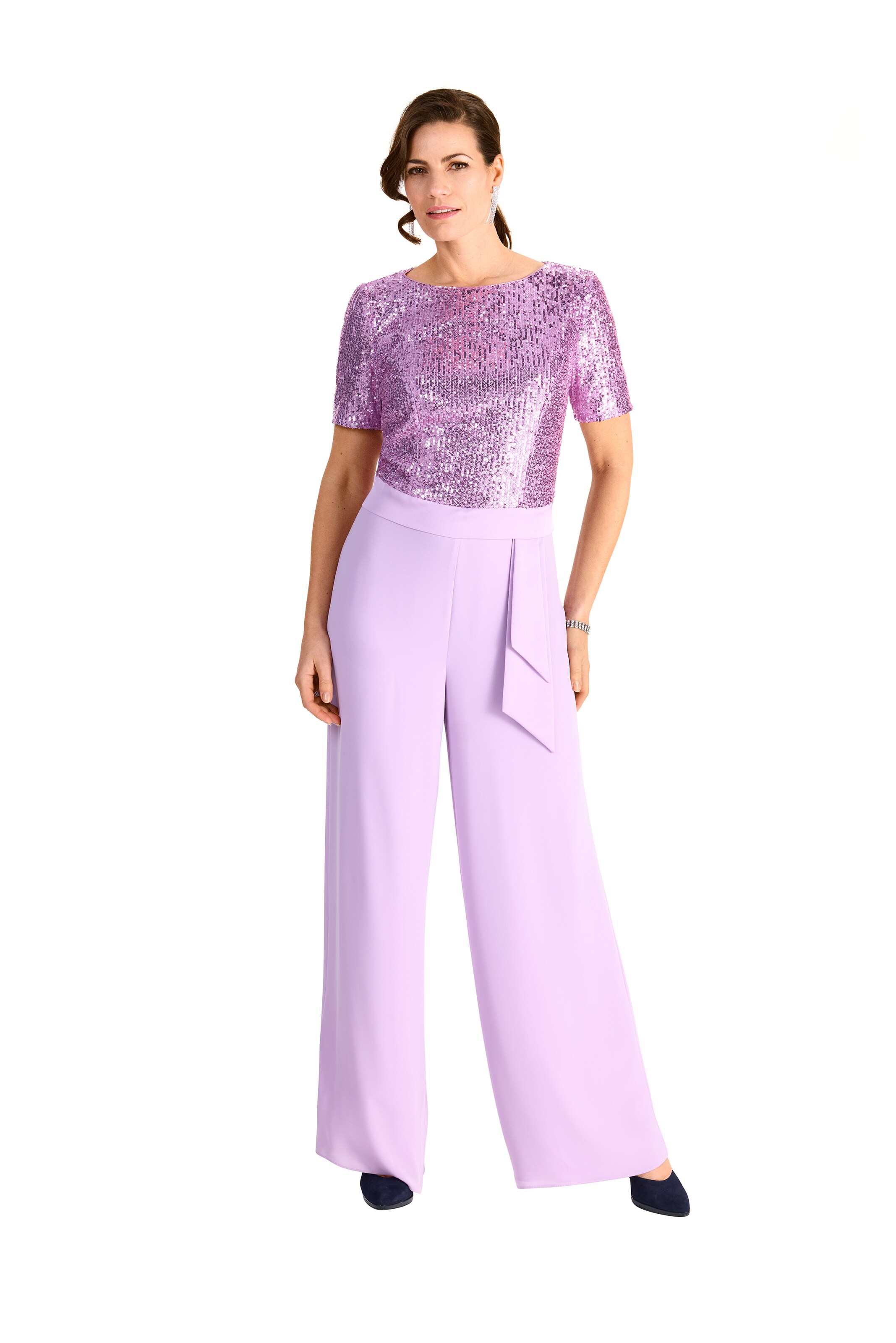 HERMANN LANGE Collection Jumpsuit in Lila: Vorderseite