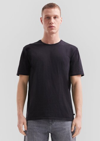 T-Shirt QS en noir : devant