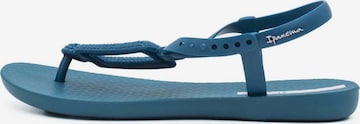 Ipanema T-Bar Sandals 'Artesania' in Blue: front