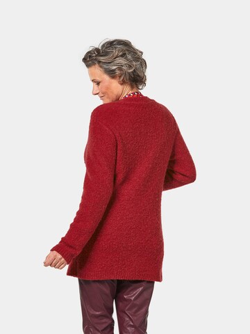 Goldner Strickjacke in Rot