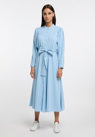 RISA Shirt Dress in Blue: front