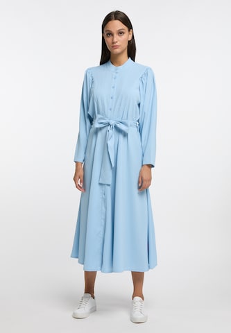 RISA Shirt Dress in Blue: front