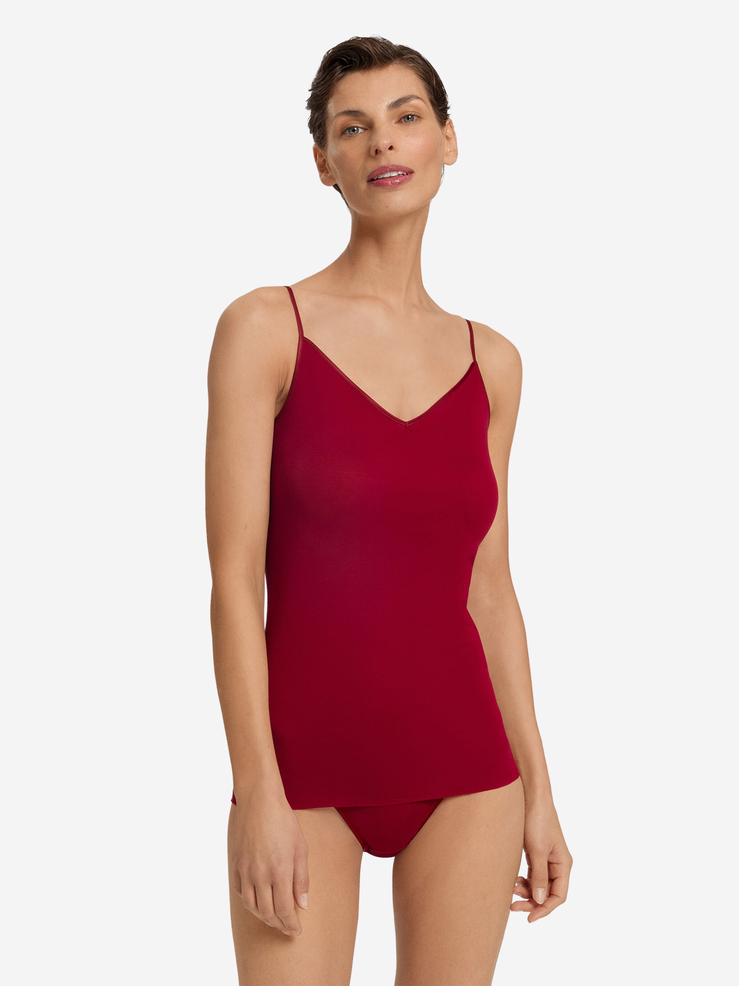 Haut ' Cotton Seamless ' Hanro en rouge : devant