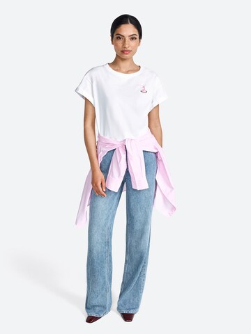 T-shirt Rich & Royal en blanc