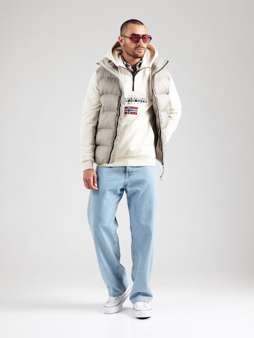 NAPAPIJRI Sweatshirt 'Burgee Hzh 2.0' in Beige