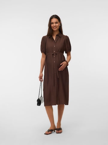 MAMALICIOUS Jurk 'MLYoline' in Bruin