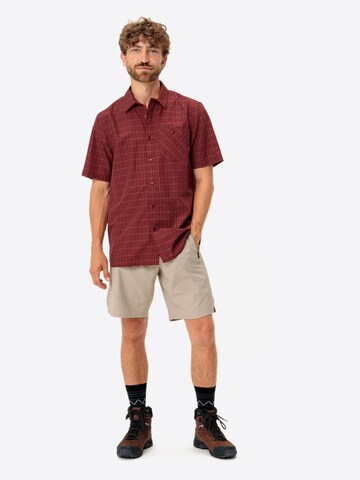 VAUDE Regular fit Athletic button up shirt 'Albsteig ST III' in Red