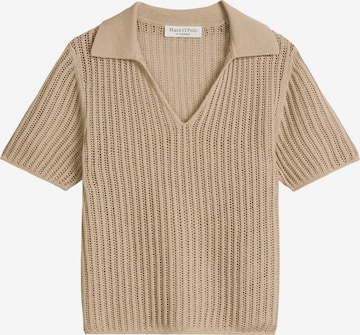 T-shirt Marc O'Polo en beige : devant