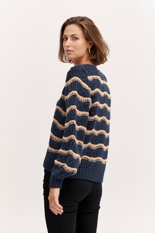 Fransa Gebreid vest 'FRAYA' in Blauw