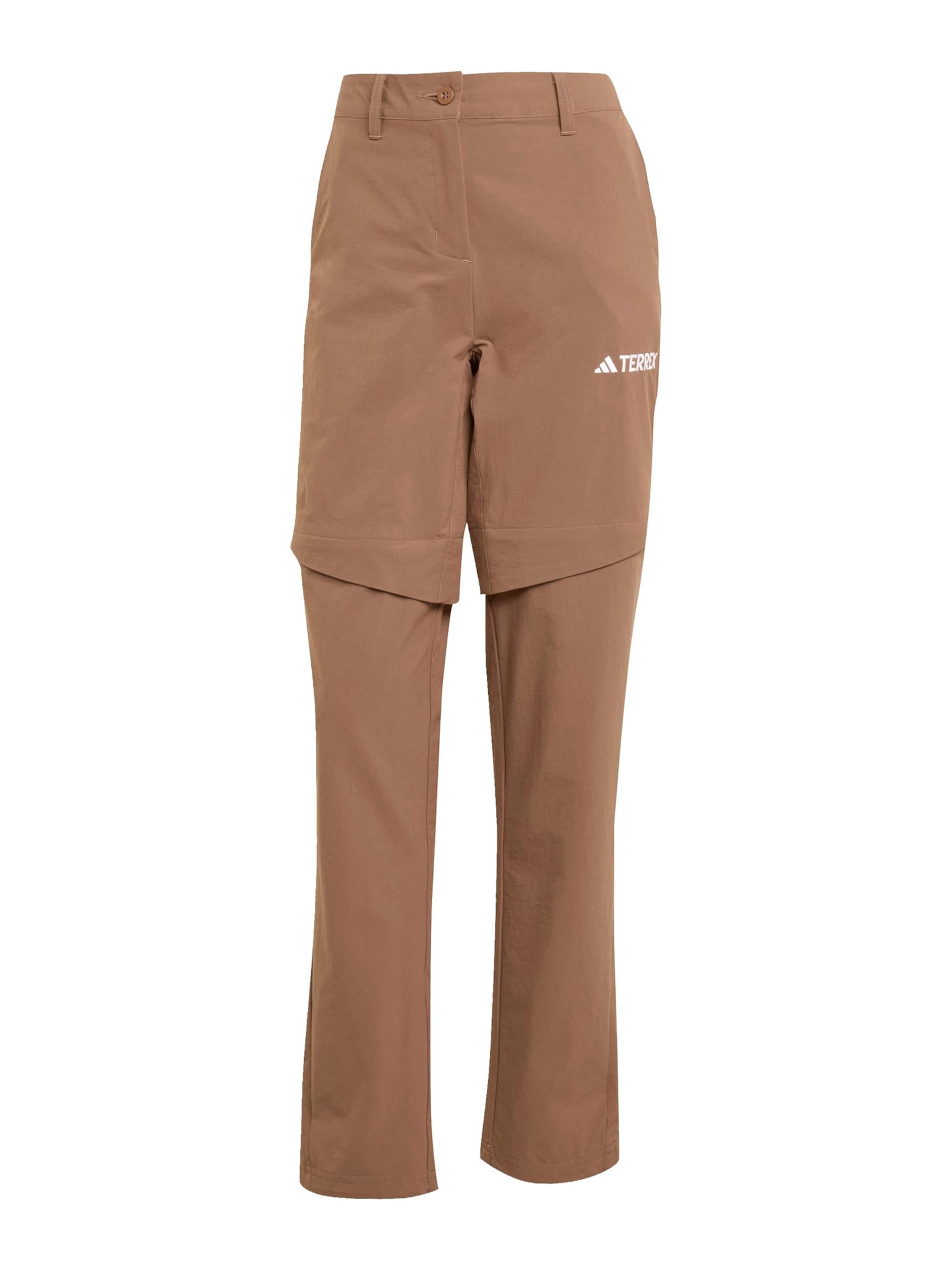 Regular Pantaloni outdoor de la ADIDAS TERREX pe maro: față