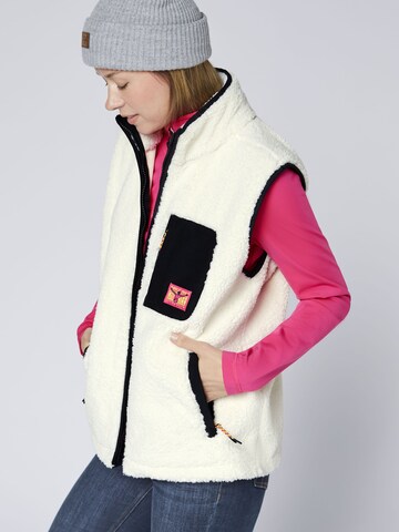 CHIEMSEE Vest ' aus kuscheligem Sherpa-Fleece ' in White