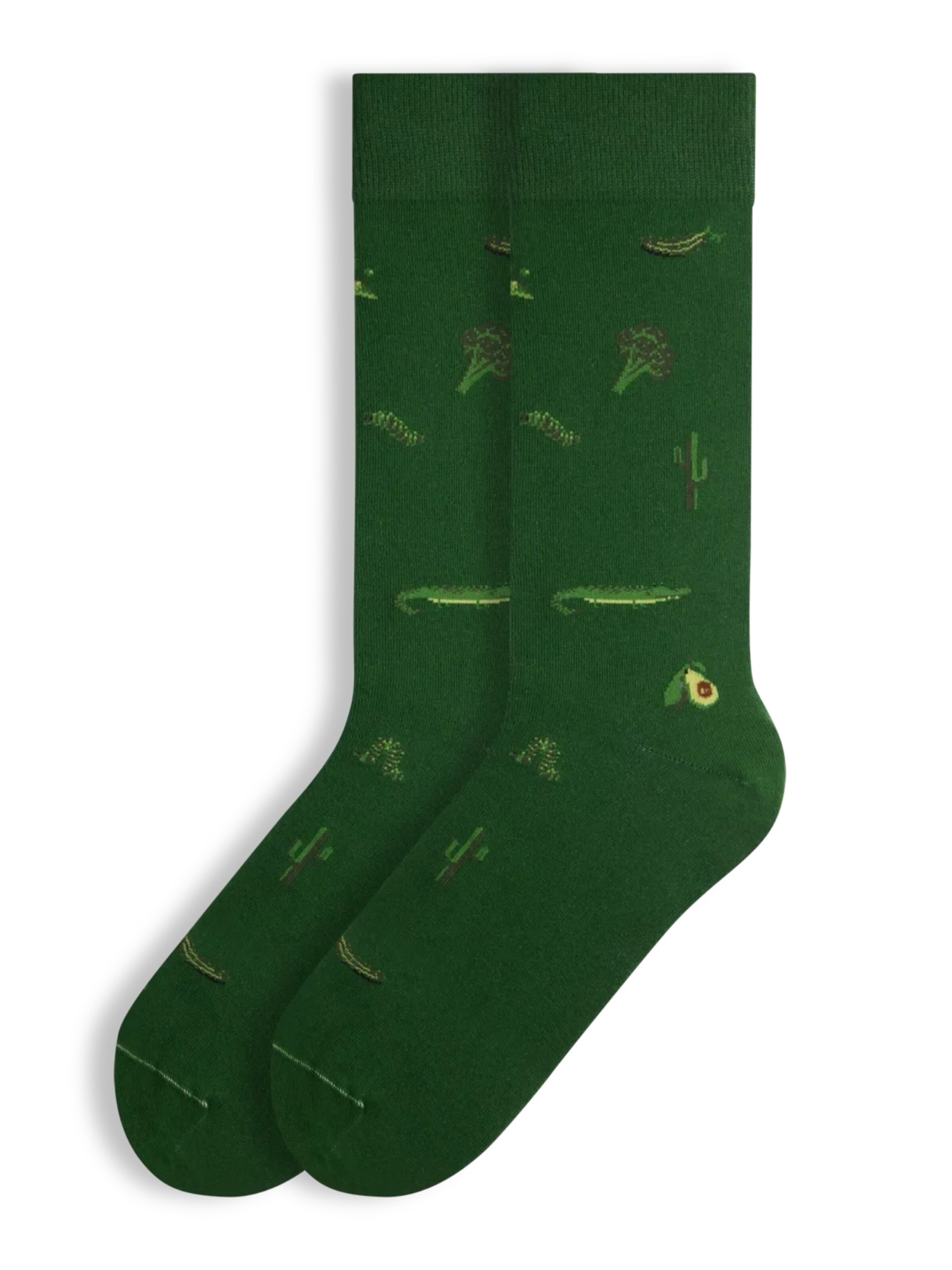 Von Jungfeld Socks 'Signature Icons' in Green: front