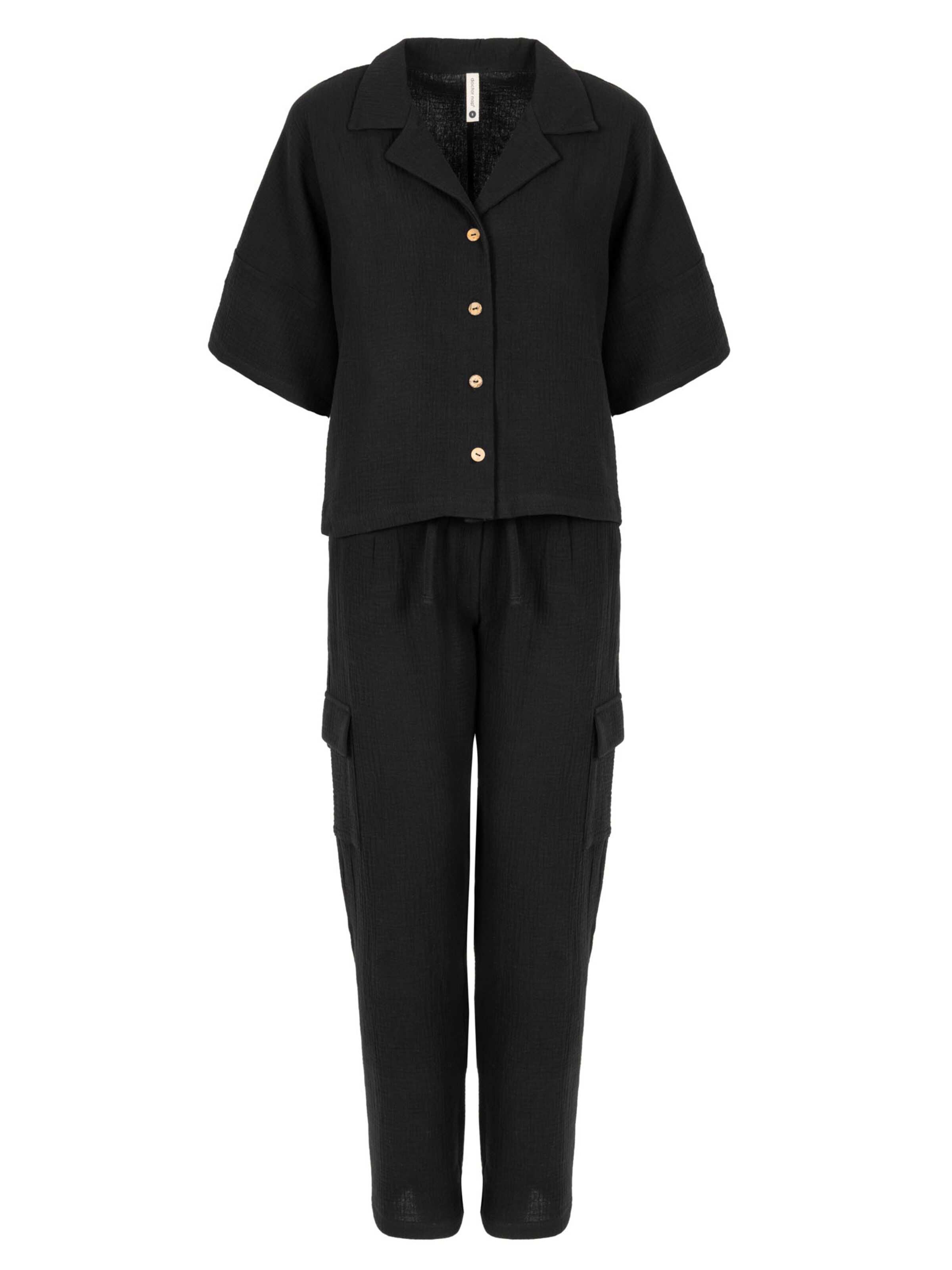 Doctor nap Pyjama 'Doctor Nap'‌‌ in Schwarz: Vorderseite