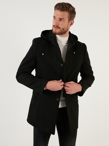 Buratti Winter Coat in Black: front