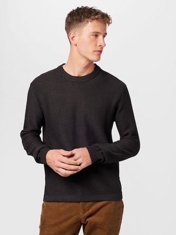 !Solid Sweater 'Jarah' in Black: front