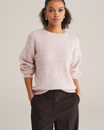 WE Fashion Sweter w kolorze różowy: przód
